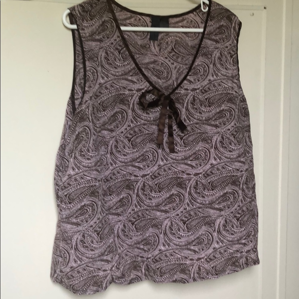 Venezia brown and pink blouse